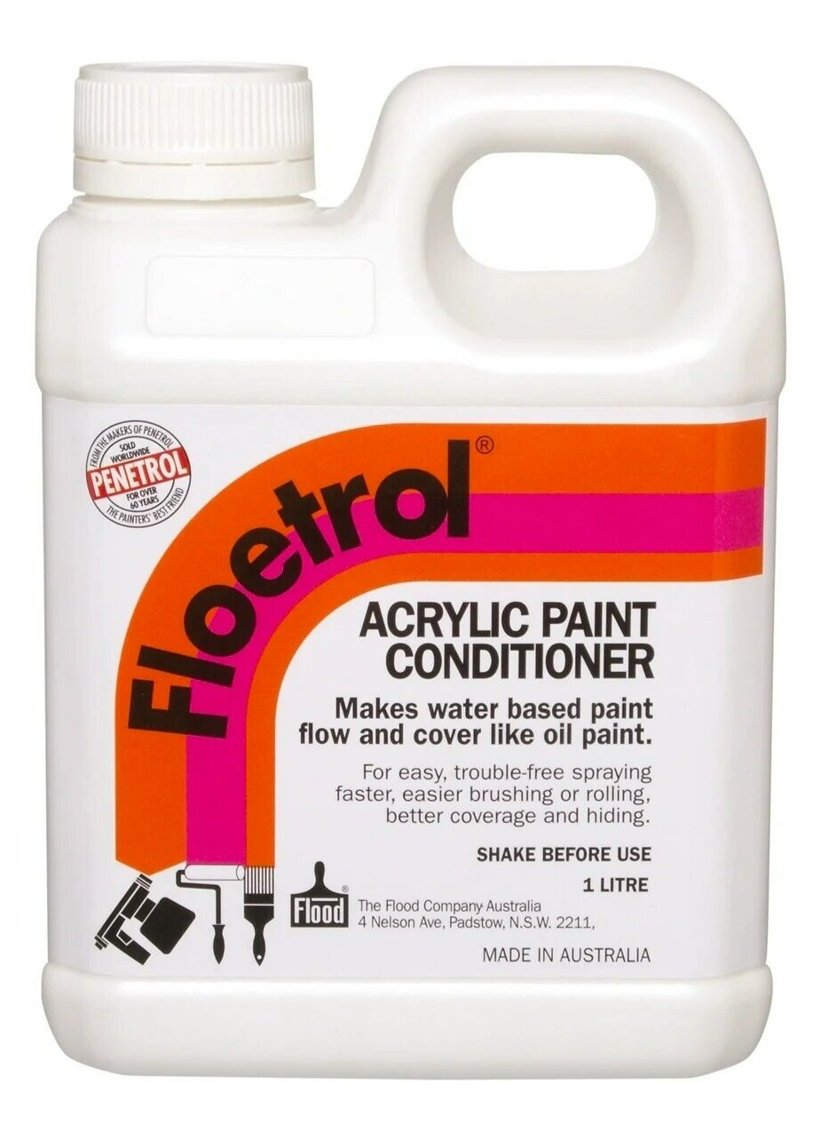 Floetrol Flood 1L Acrylic Paint Conditioner Liquid Painting Spray Brush Coverage