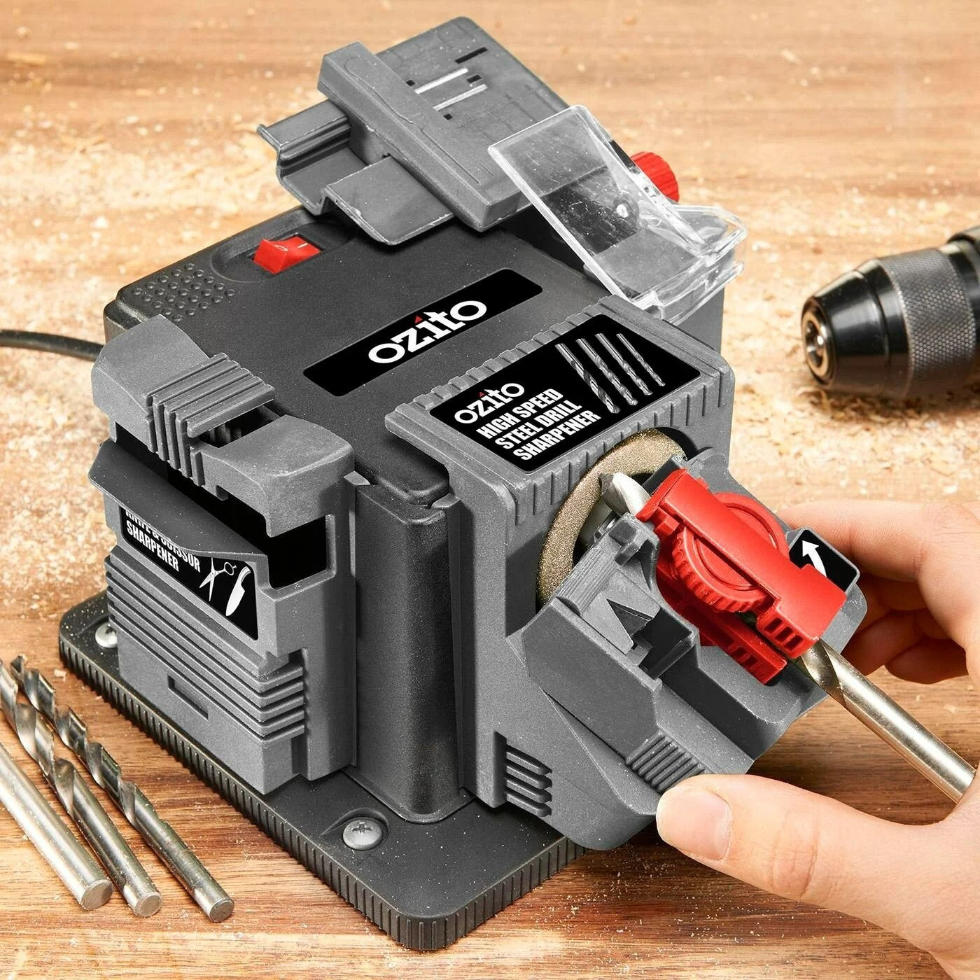 Ozito Drill Bit Sharpener Electric Multi Tool Sharpening Scissors Chisel 65W