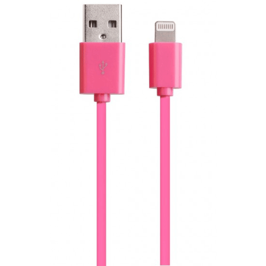Laser USB A Charger Phone Cable Cord 2m for iPhone iPad AirPods Tablet Pink