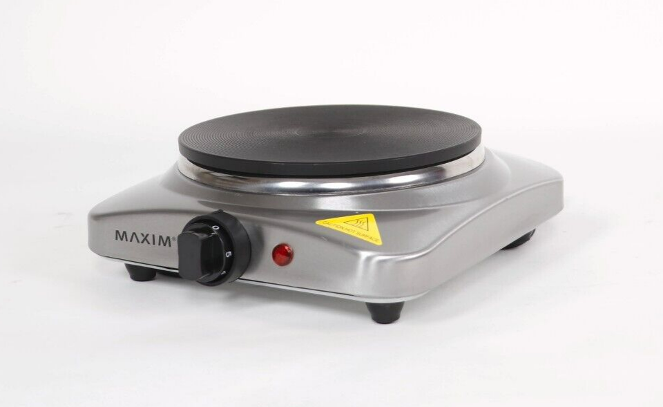 Maxim Kitchen Electric Cooktop Hotplate Pro Single Portable Stove 1500W