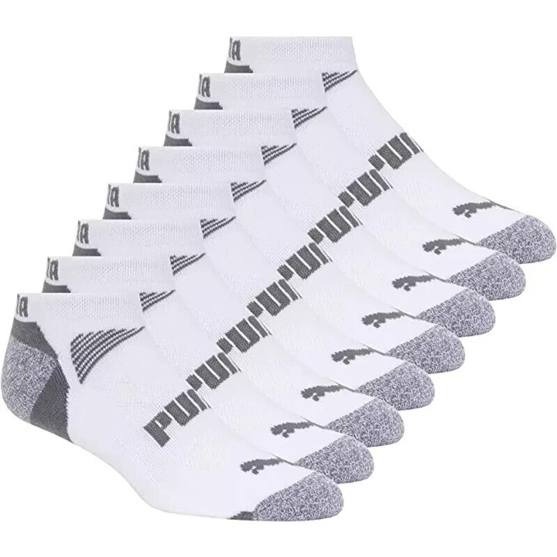 Puma Men's No Show Sock CoolCell Casual Sport Socks Size 13-15 White 8 Pack