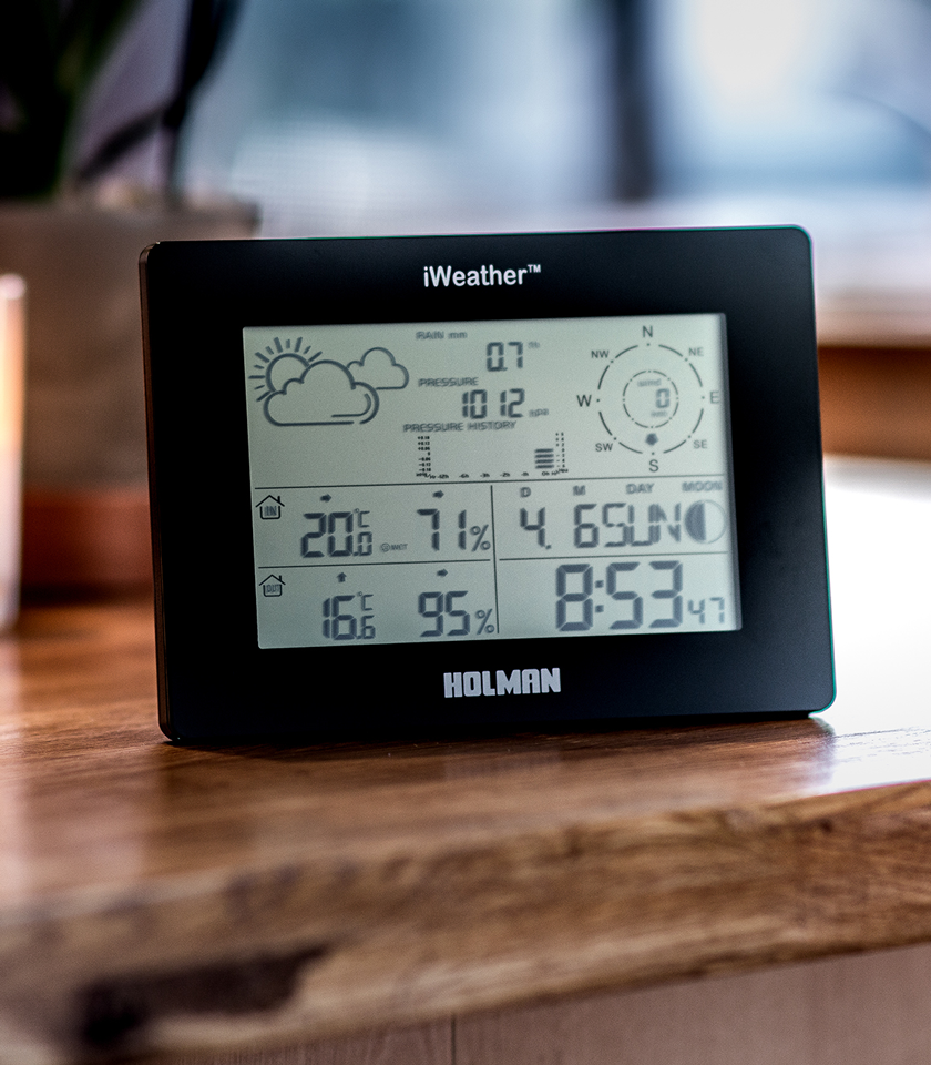 Holman Digital Weather Station Indoor Outdoor Wireless Wifi Data LCD Screen