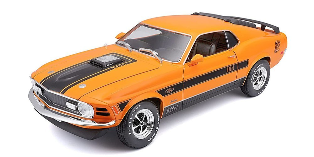 Maisto 1:18 Diecast Cars 1970 Ford Mustang Mach 1 Die Cast Vehicle Toy Display