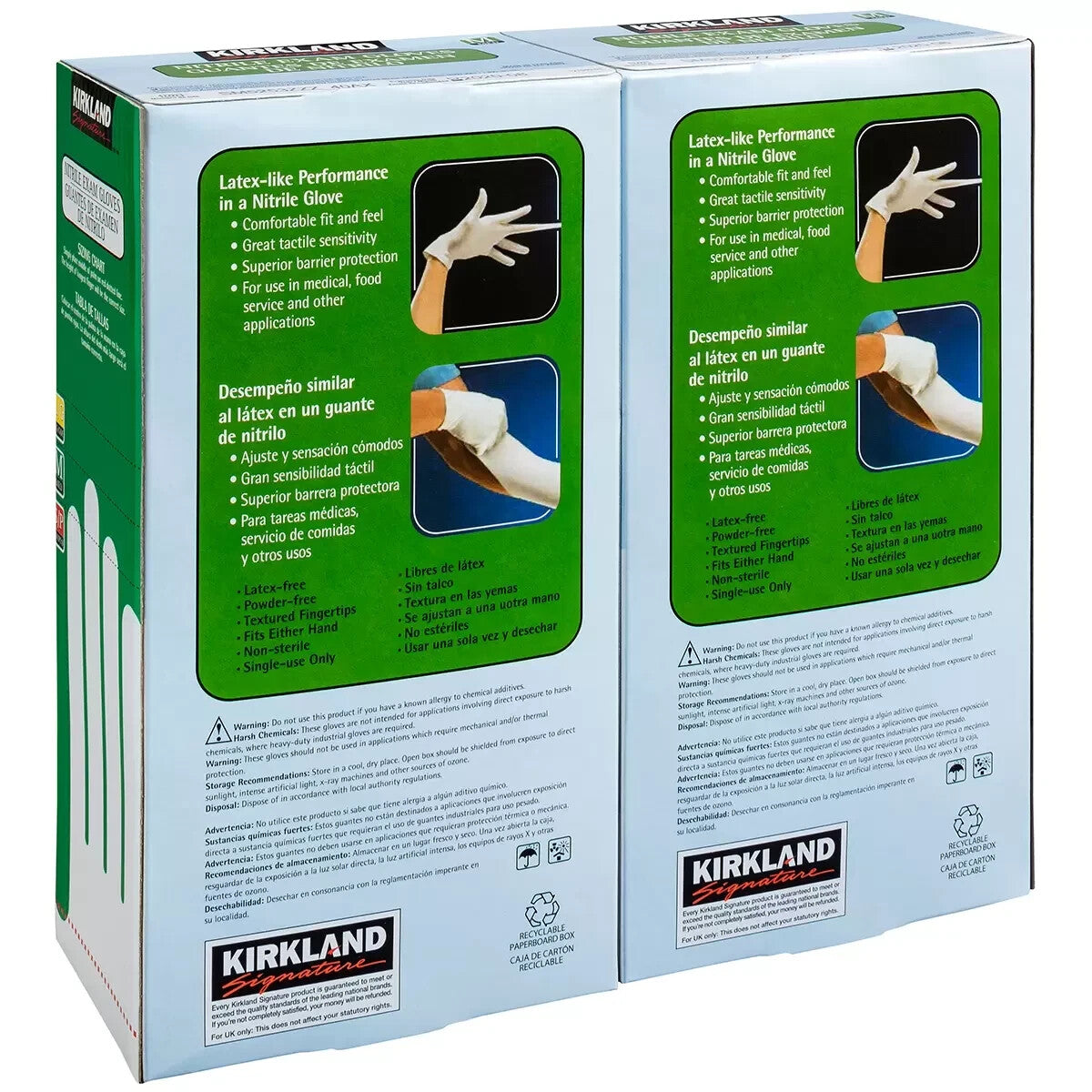 Kirkland Signature Disposable Gloves Nitrile Exam Safety Medium 400 Count