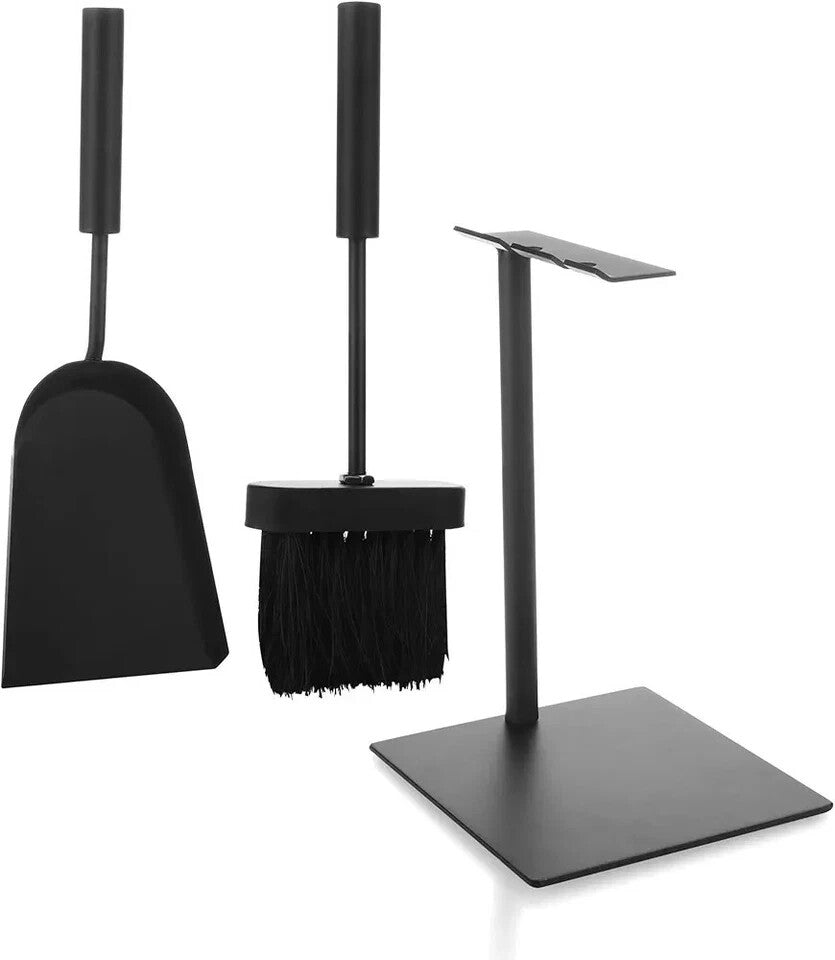 Jumbuck Fireplace Tool Set Shovel Brush Stand Outdoor FirePit 2 Piece Fireside
