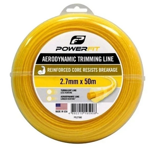 Powerfit 2.7mm x 50m Trimmer Line Aerodynamic Long Lasting Trimming String