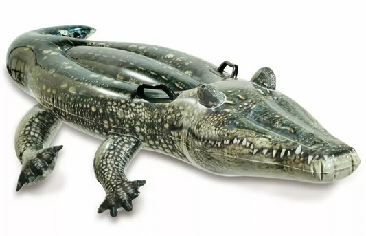Intex Realistic Gator Ride-On Pool Float Inflatbale Swimming Kids Toy Outdoor