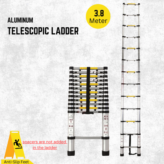 Katashi Telescopic Ladder 3.8M Step Aluminium Extension Portable