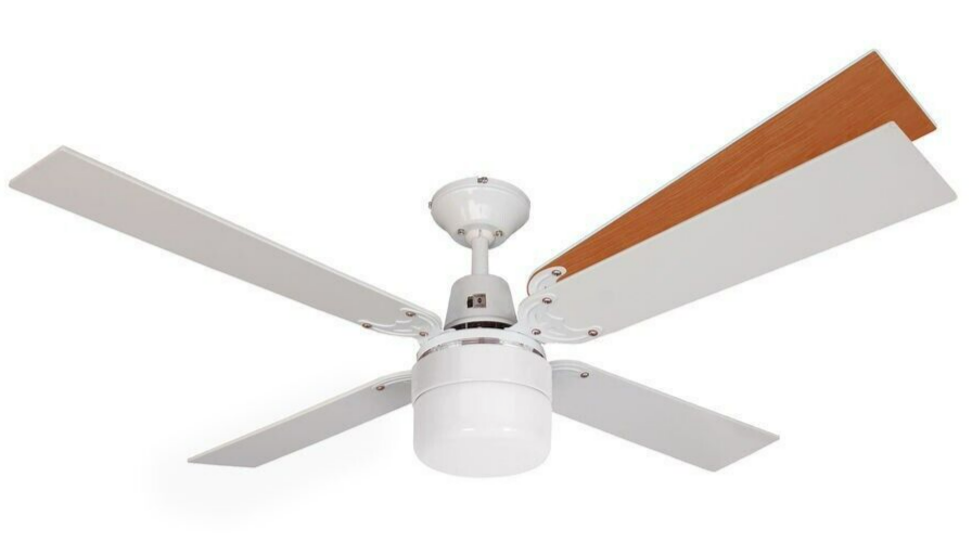 Heller COHEN Ceiling Fan 1200mm 4 Blade Reversible with Clipper Light