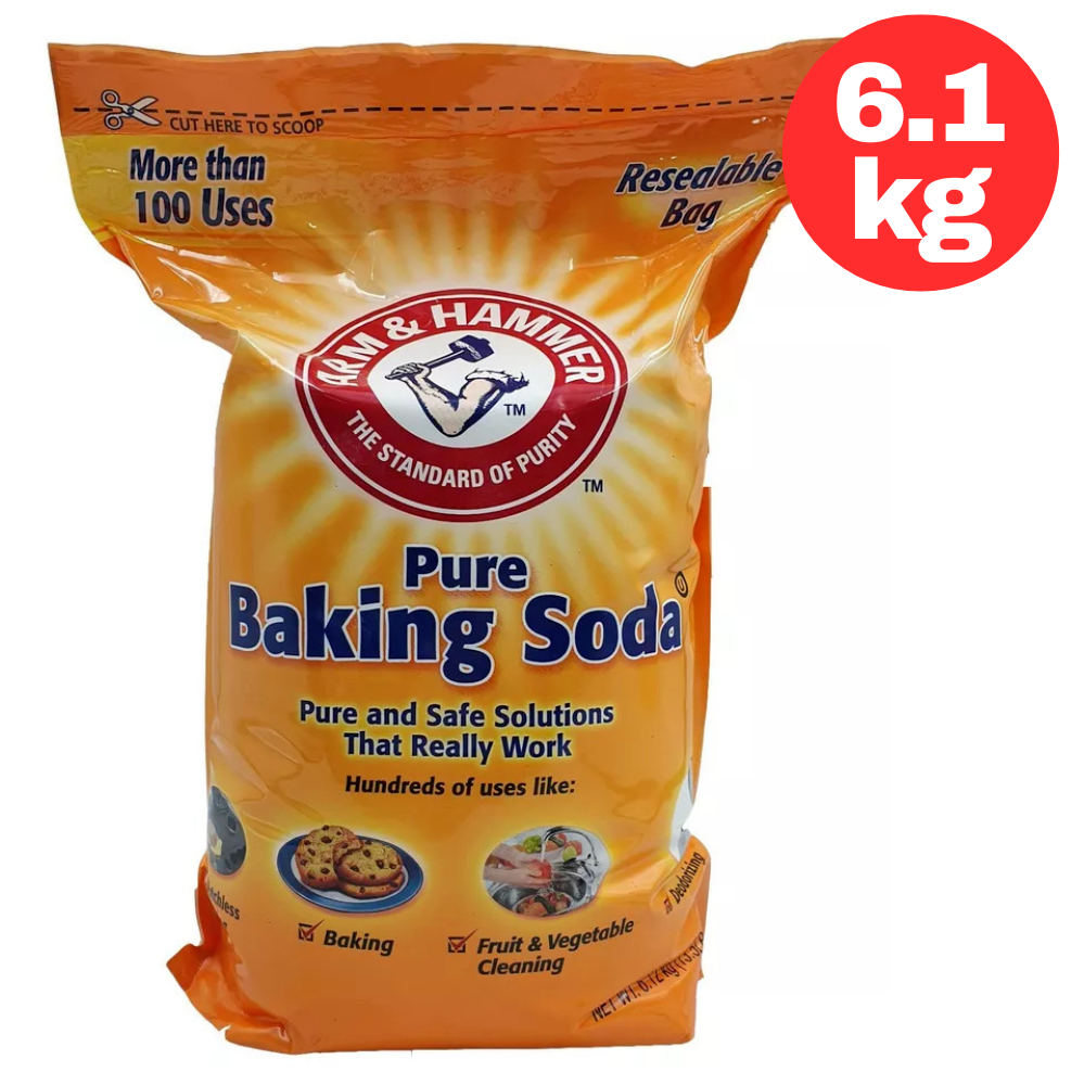 6.1kg Arm & Hammer Baking Soda Food Grade Bulk Cleaning Resealable Bag Bicarb