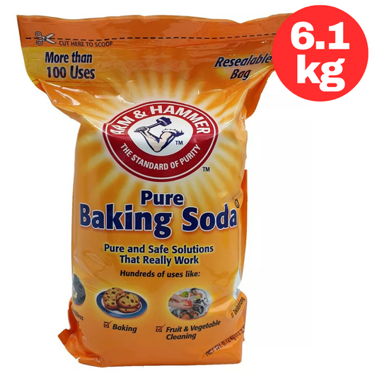 6.1kg Arm & Hammer Baking Soda Food Grade Bulk Cleaning Resealable Bag Bicarb