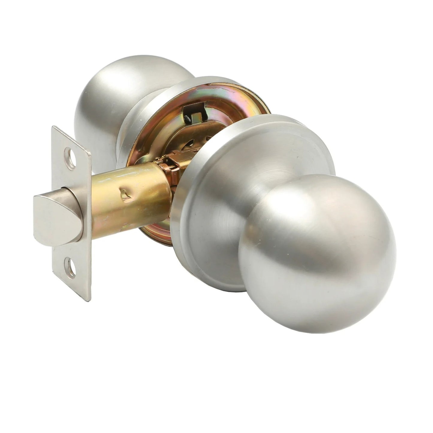 Ikonic Ruby Passage Set Kitchen Entry Door Knob Brushed Nickel