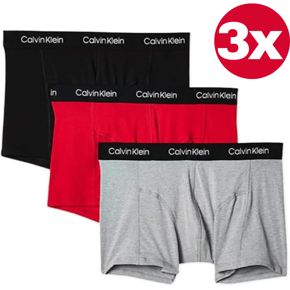 3x Calvin Klein Mens Trunks Underwear Cotton Stretch Fabric Boxer Brief  XL