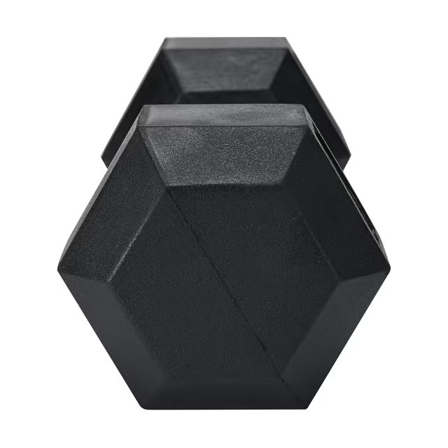 8KG Rubber Hex Dumbbell Fitness Home Gym Exercise Strength Weight Set Pair
