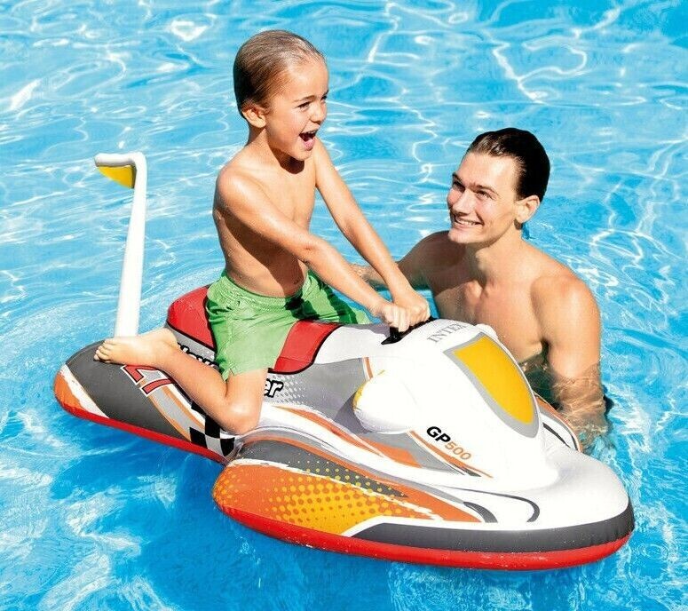 Intex Wave Rider Ride-On Inflatable Pool Float Toy Jetski Beach Pool Party Kids
