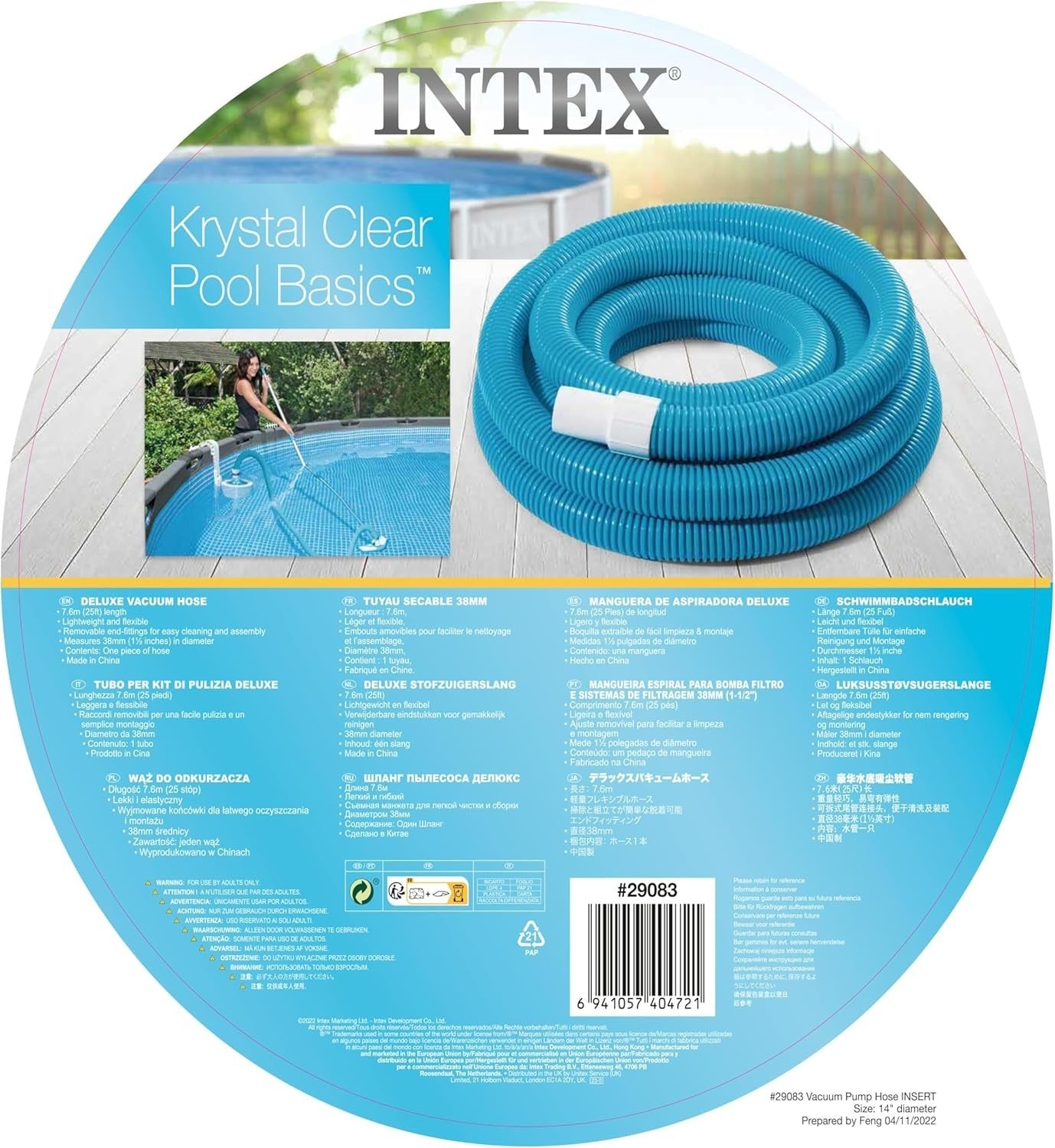 Genuine Intex Swimming Pool Hose Connector Vacuum Vac Cleaner Accessory 38mm
