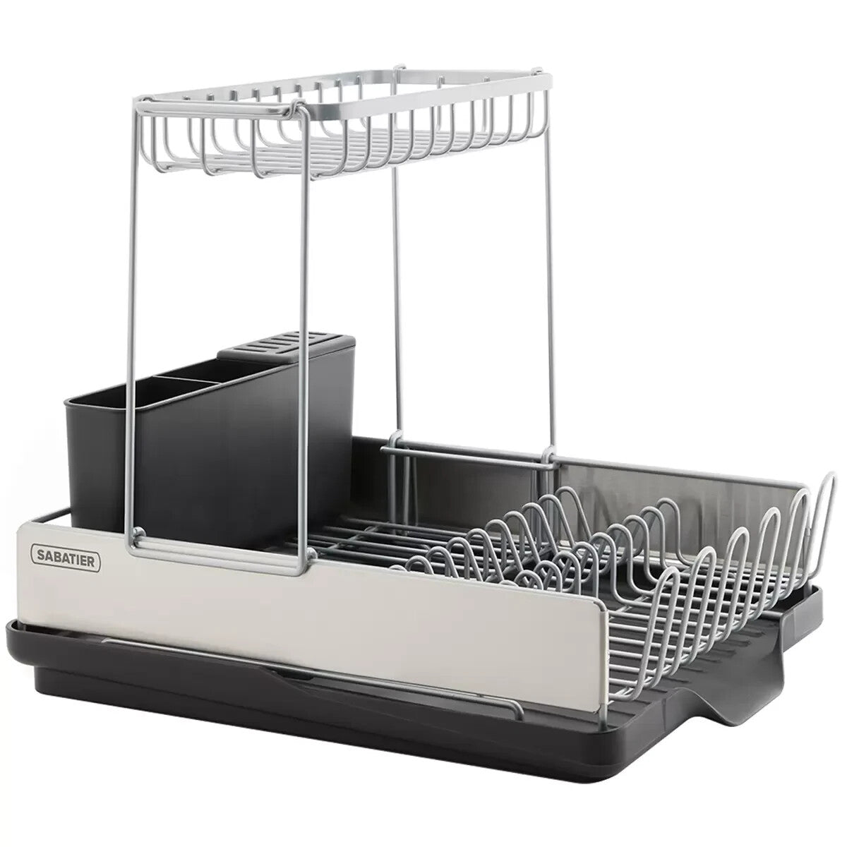 Sabatier Compact Dish Rack Drying Plates Cup Holder Tray Drainer Organiser