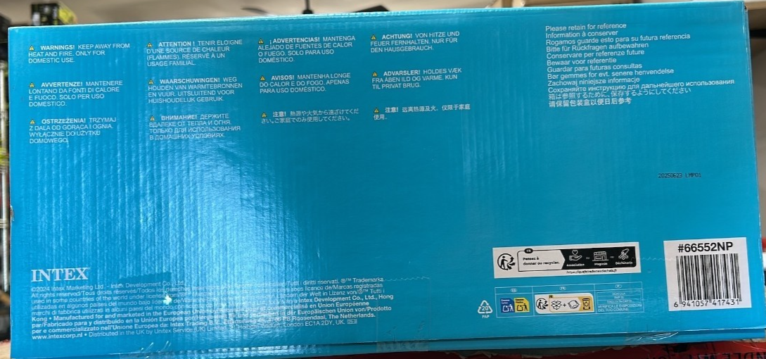 Intex Pull Out Sofa Bed Air Couch Inflatable Lounge Camping  with Drink Holder