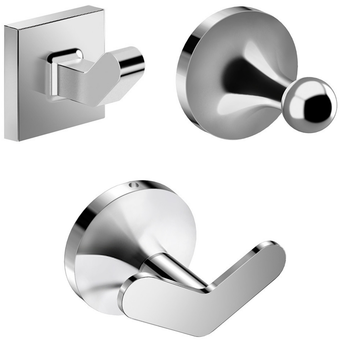 Swift Double Robe Cube Hook Chrome Bathroom Wall Towel Holder Coat Hanger