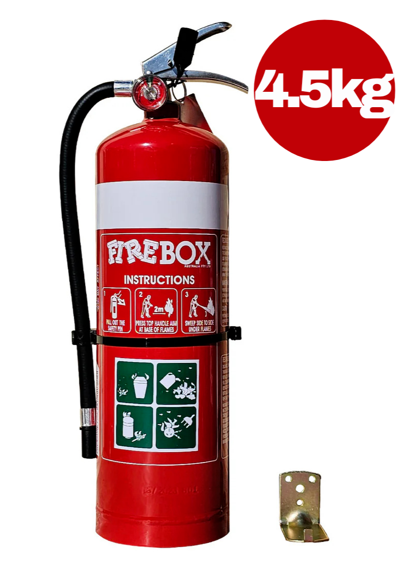 FireBox 4.5kg Fire Extinguisher Dry Powder Car Boat Home Caravan Pro W/ Bracket