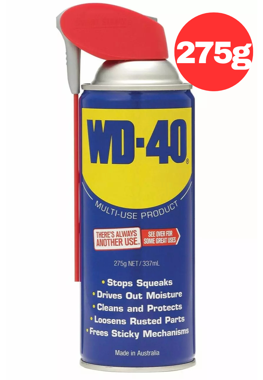 WD-40 275g Multi-Use Smart Straw Tool Rust Remover Lubricant Spray Car Multi Use