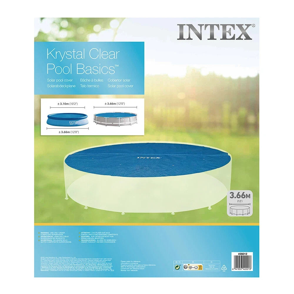 Genuine Intex Pool Protective Cover 12ft Above Ground Round Solar Heating 3.66m