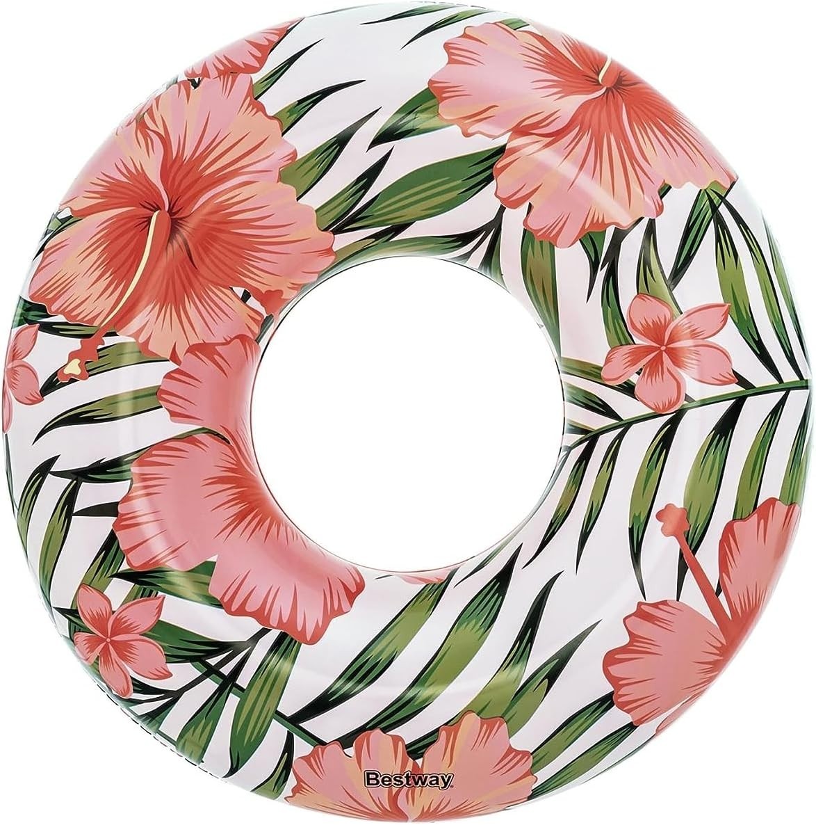 H2OGO! Tropical Palms Inflatable Swim Ring Pool Tube 47" 1.19m Water Float Adult