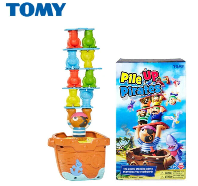 Tomy Pile Up Pirate Board Game Stacking Kids Family Deck Stack Action Toy