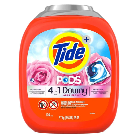 Tide Laundry Detergent Pods With Downy April Fresh Washing Machin1e 104 Count