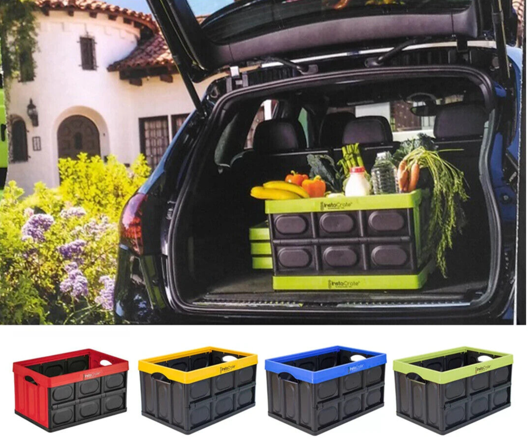 Instacrate Collapsible Crate Storage Foldable Container Solution 46L Yellow
