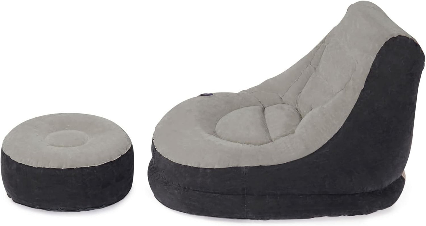 Intex Ultra Lounge Ottoman Set Inflatable Sofa Couch Chair Seat Footrest Relax