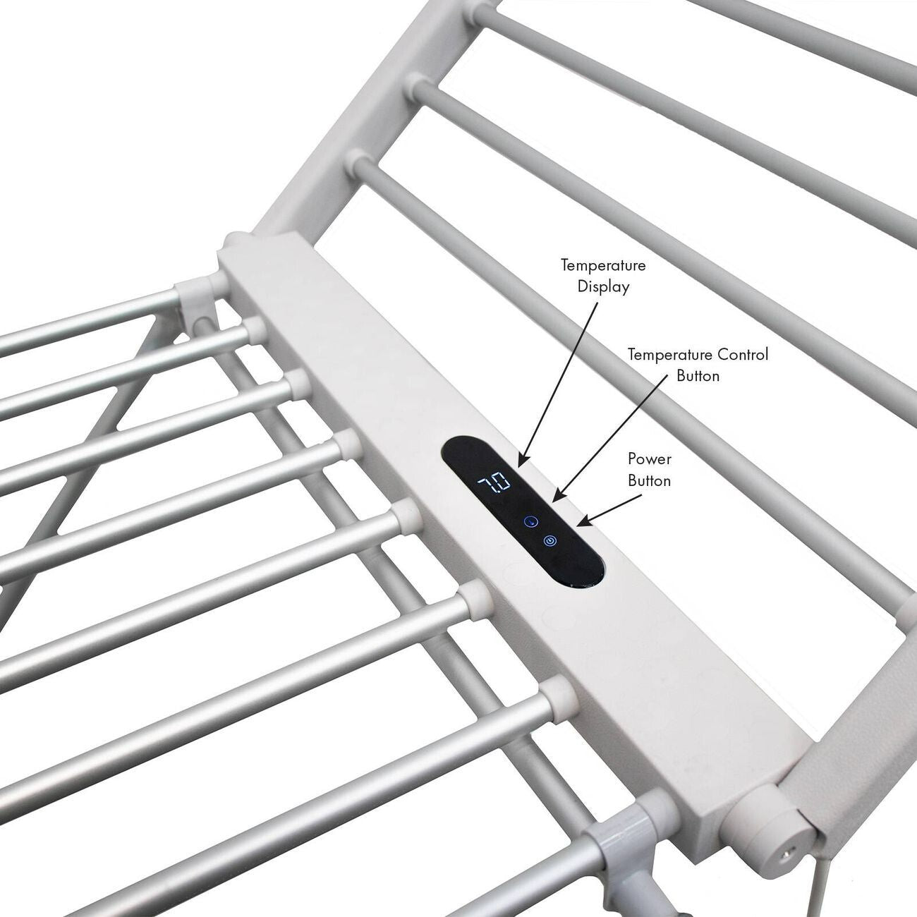 Living Elements Winged Electric Heated Clothes Airer Aluminium Garments Rack