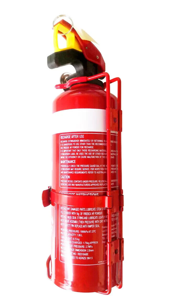 Ready2Fire Fire Extinguisher 1kg with Bracket ABE Dry Powder Car Home Caravan