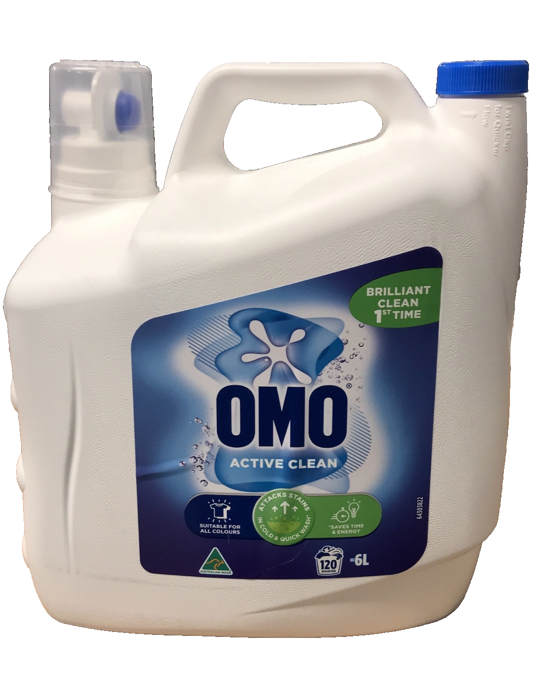 OMO Active Clean Laundry Liquid Detergent Front Top Loader Washing Machine 6L
