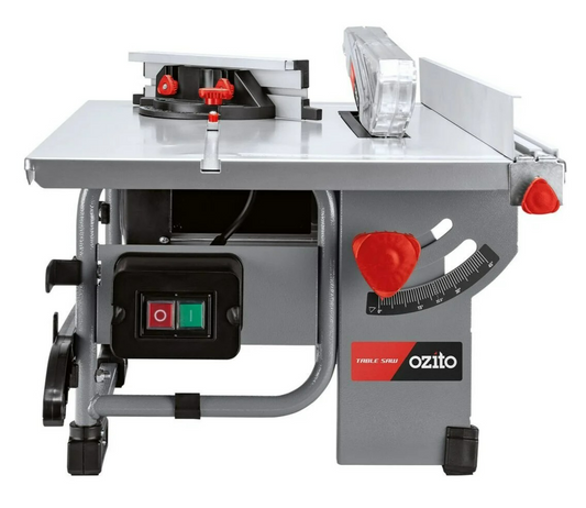 Ozito Table Saw 200mm Corded Electric Wood Cutter Motor Bevel Adjustment 800W