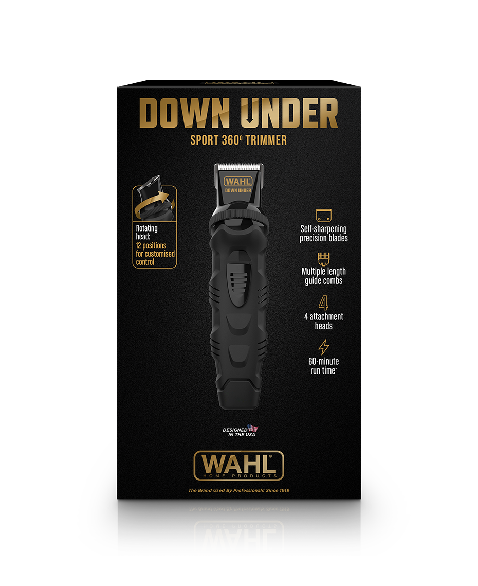 Wahl Down Under Sport 360 Trimmer Rechargeable Beard Trimming Clipper Hair Groom