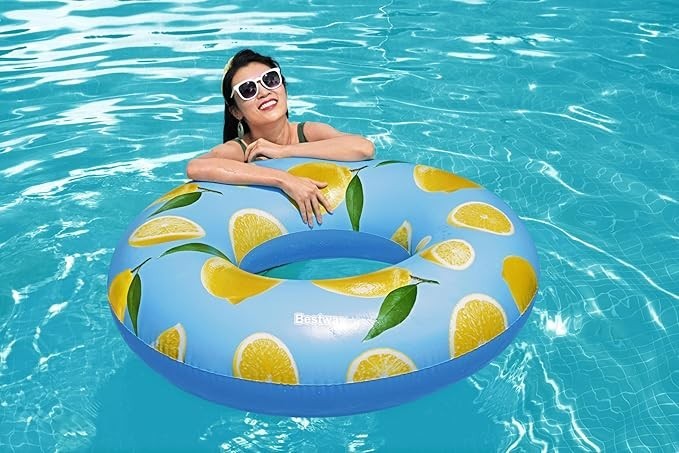 Bestway H2OGO! Scentsational Lemon Swim Ring Inflatable Pool Tube Water Float