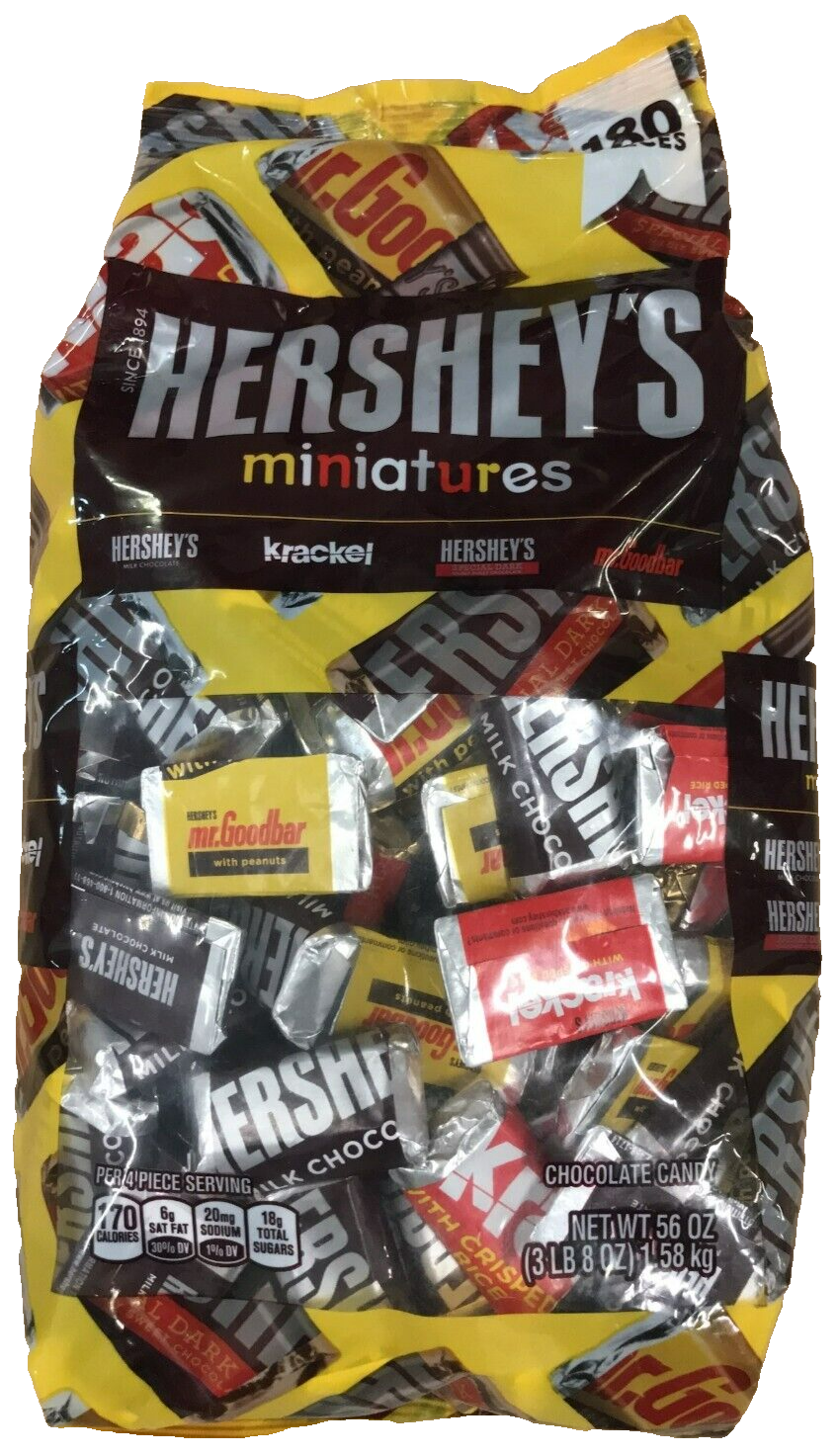 Hershey's Miniatures Assortment Milk Chocolate Candy Delicious Bulk Pack 1.58kg