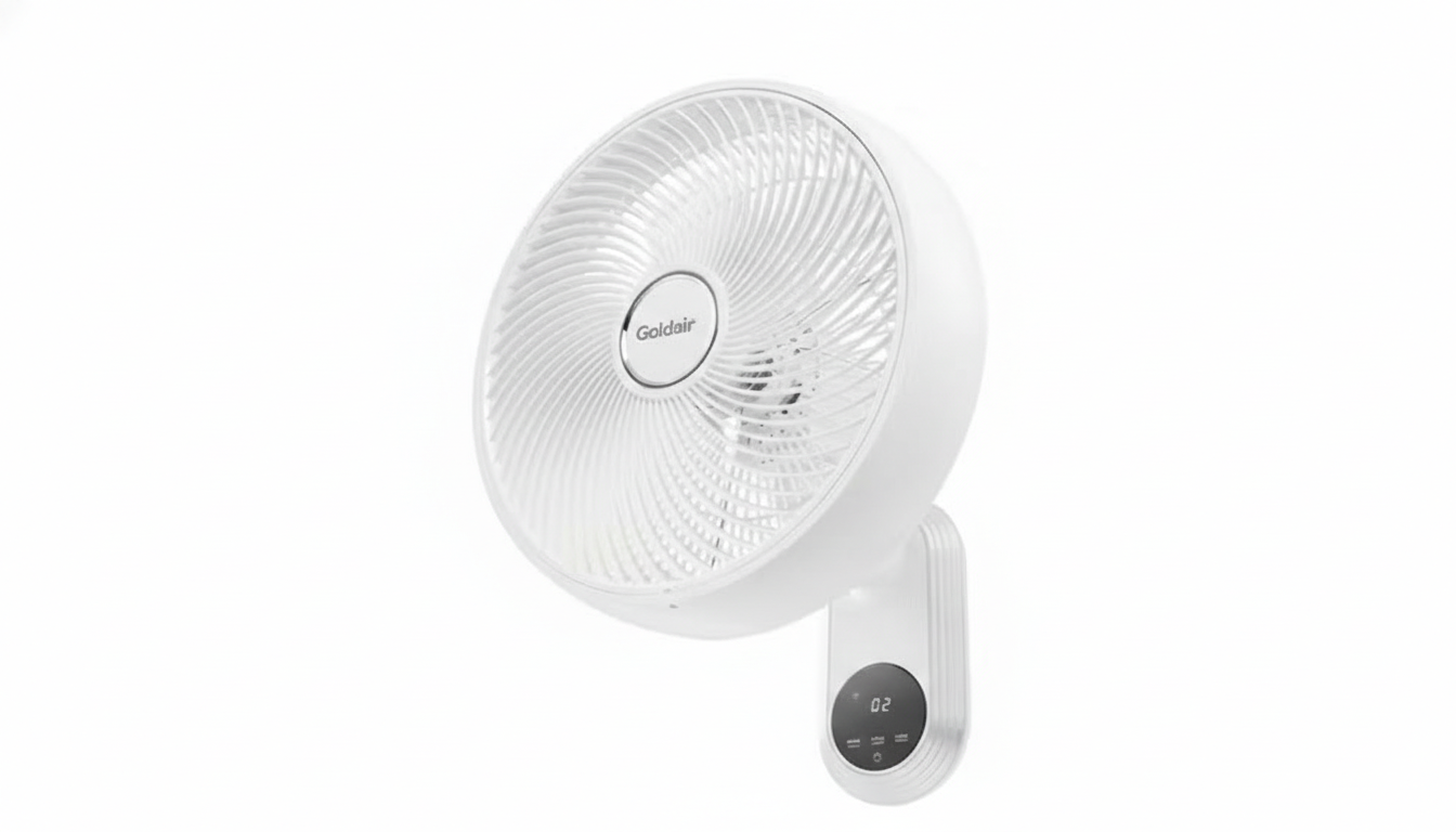 Goldair 40cm Wall Fan with Remote Control WiFi Smart Home Timer 3 Speed White