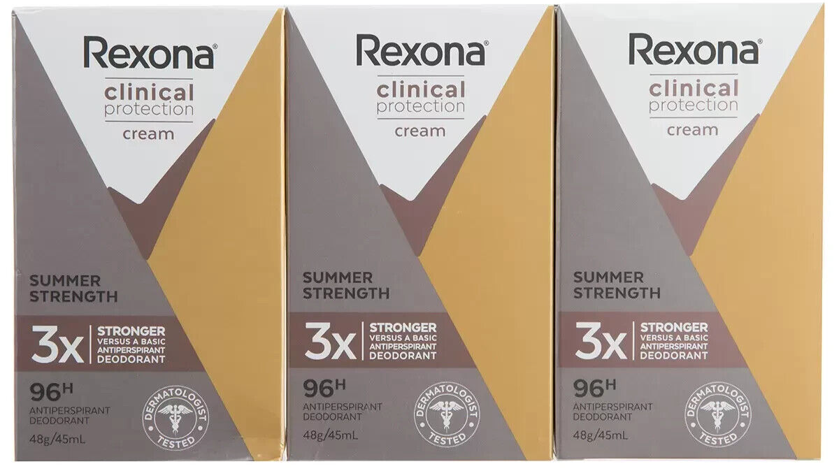 Rexona Women Clinical Protection Antiperspirant Cream Summer Strength 3x 45ml
