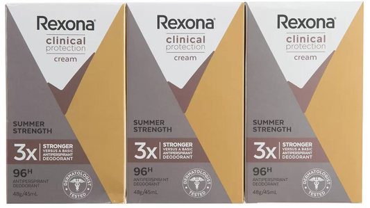 Rexona Women Clinical Protection Antiperspirant Cream Summer Strength 3x 45ml