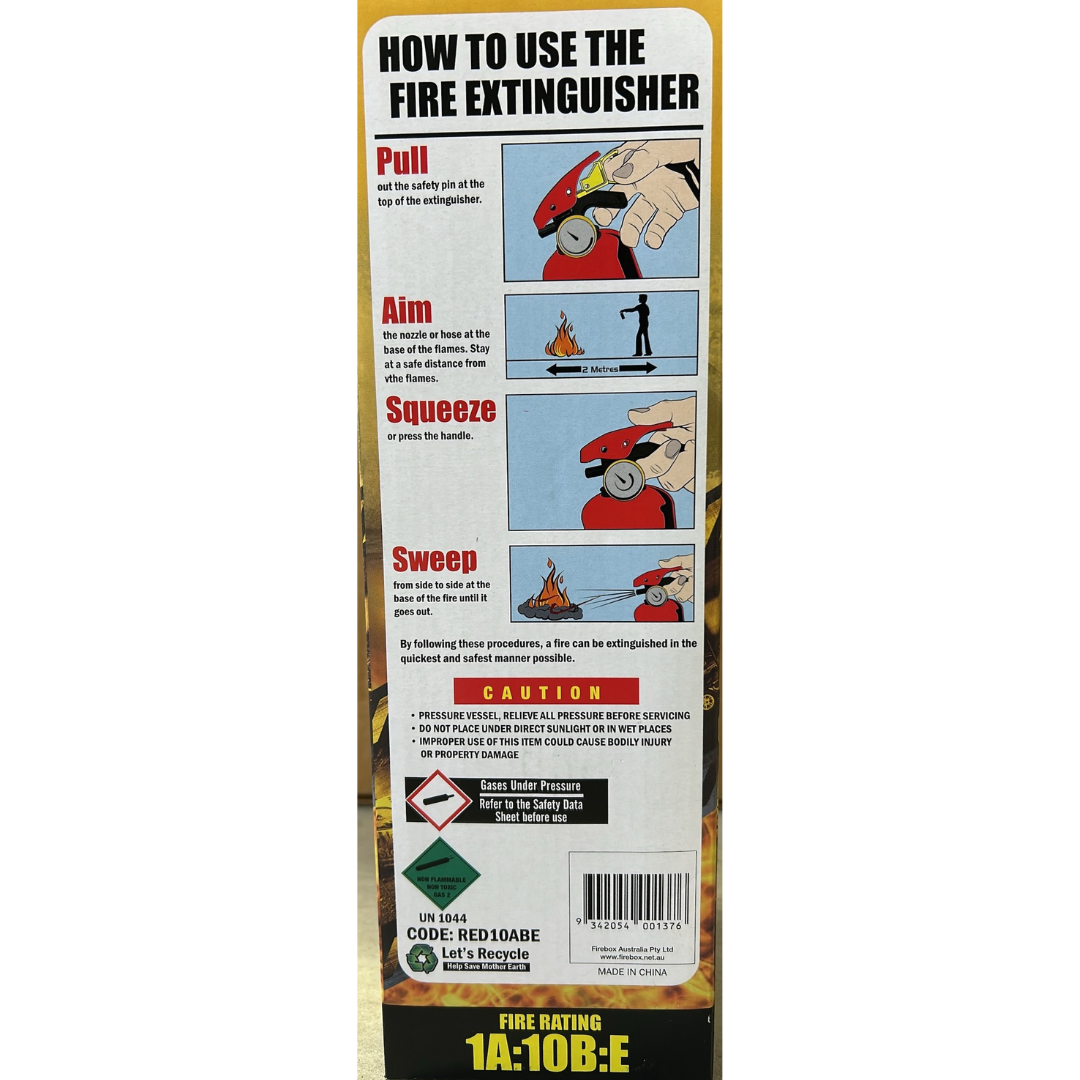 2x Ready 2 Fire Extinguisher 1kg ABE Dry Powder Car Boat Home Caravan Pro