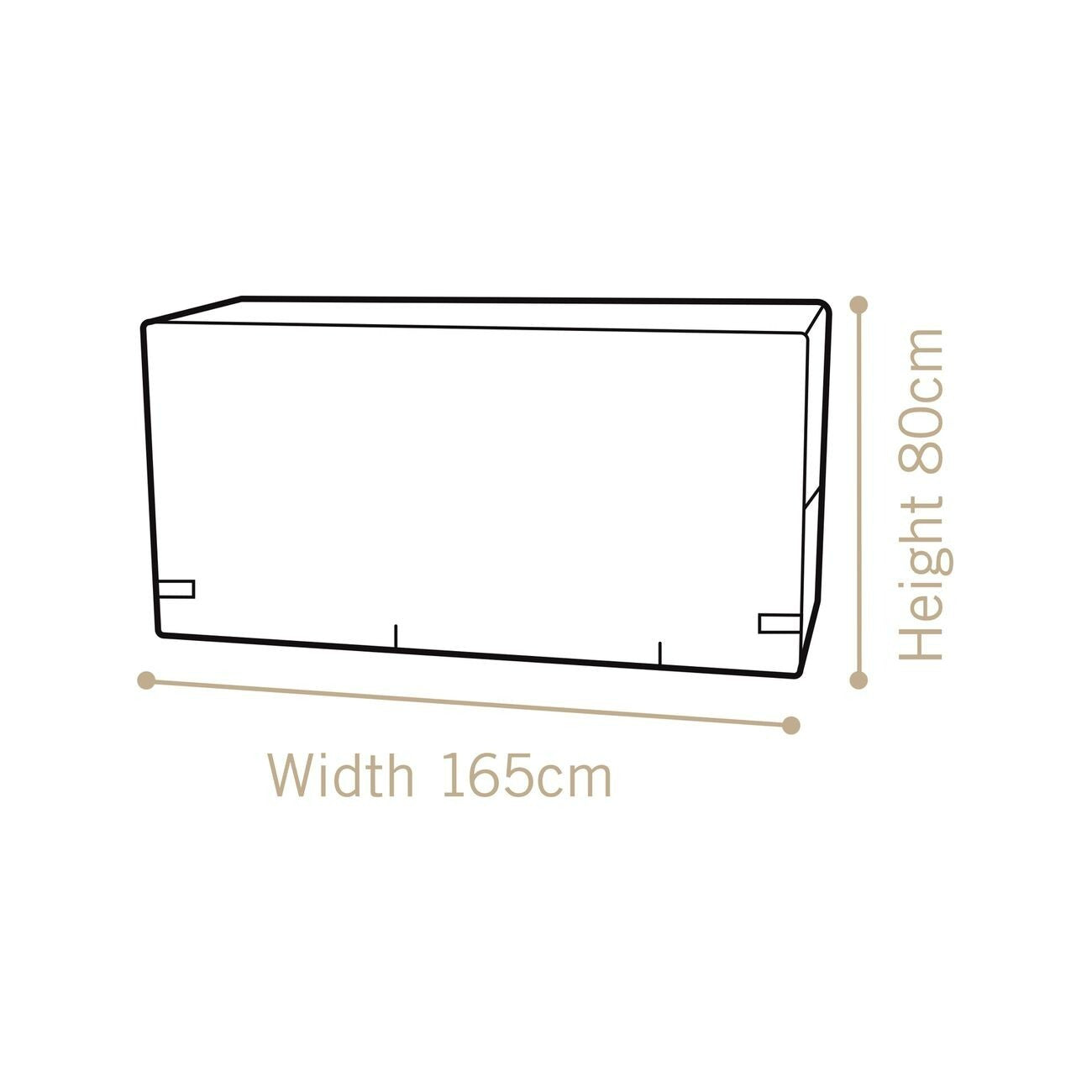 4 Burner Flat Top BBQ Cover UV Water Resistant Heavy Duty - 165W x 62D x 80H cm