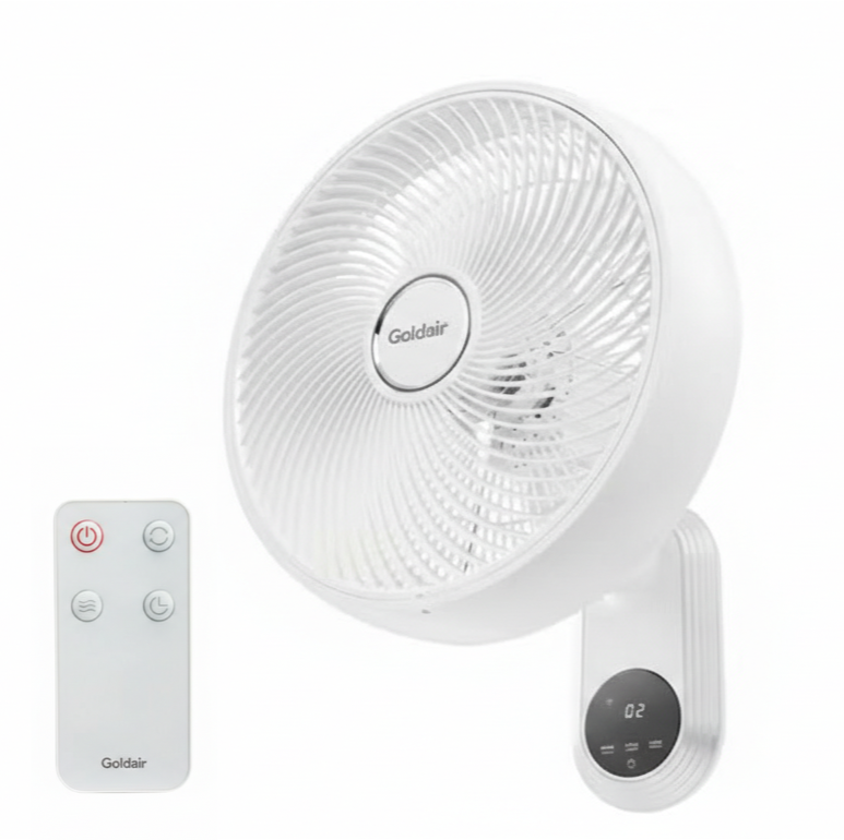 Goldair 40cm Wall Fan with Remote Control WiFi Smart Home Timer 3 Speed White