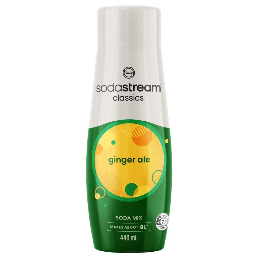 3x SodaStream Classics Ginger Ale Sparkling Soda Water Syrup Drink Mix 440ml