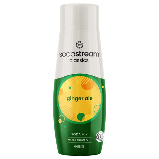 3x SodaStream Classics Ginger Ale Sparkling Soda Water Syrup Drink Mix 440ml
