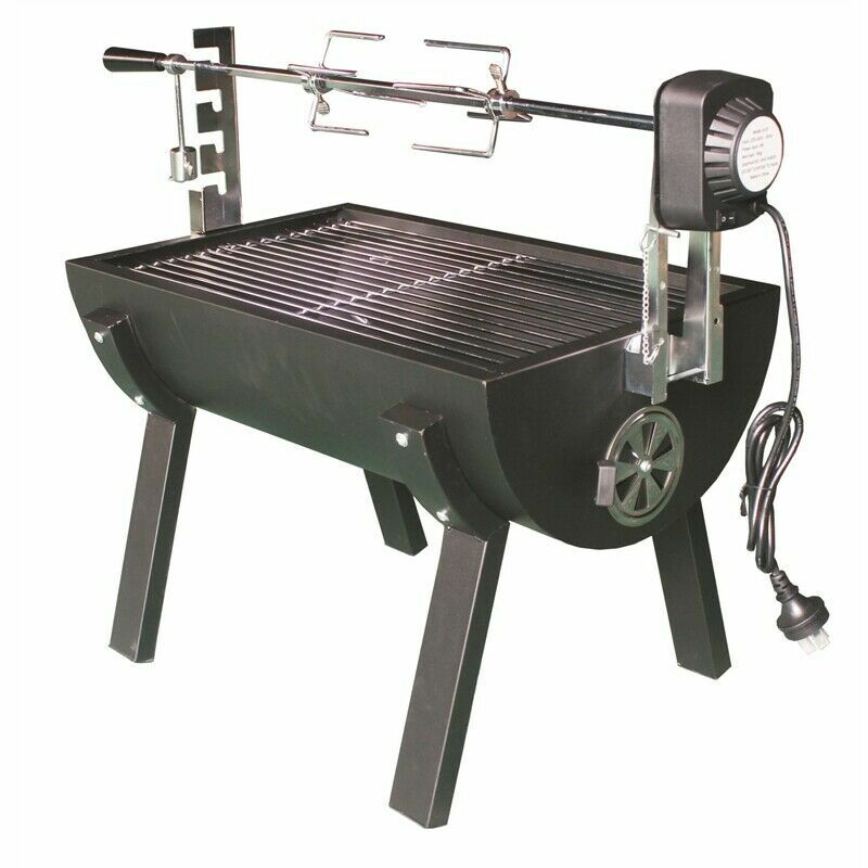 Jumbuck Rondo Electric Spit Charcoal Roaster BBQ Rotisserie Grill Picnic Outdoor