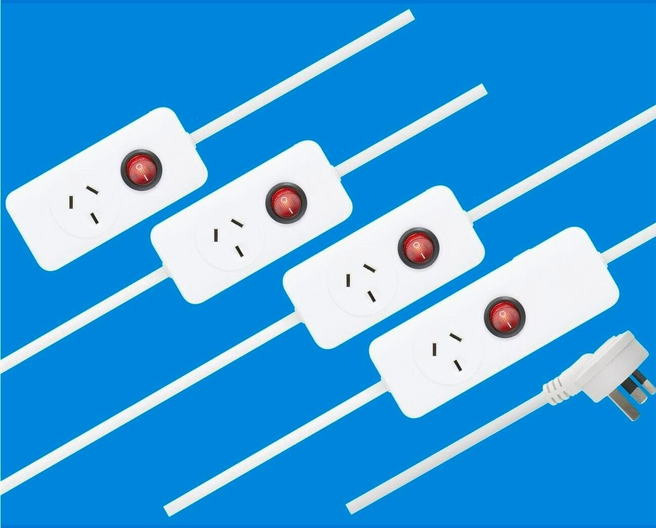 Arlec 4m Extension Lead With 4 Power Outlets Garage Household Office Plug Cord