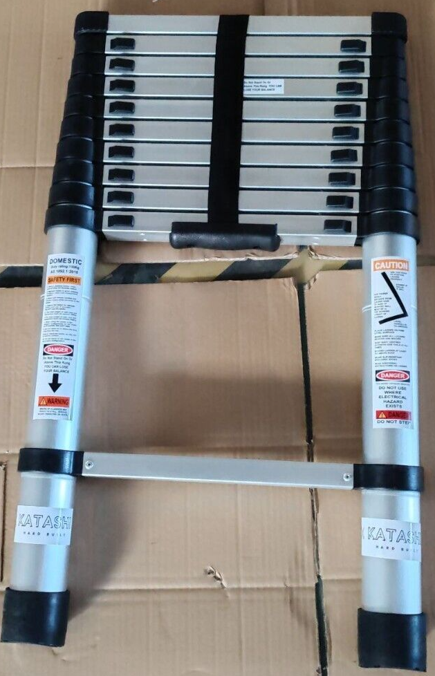 Katashi Telescopic Ladder 3.2M Step Aluminium Extension Portable