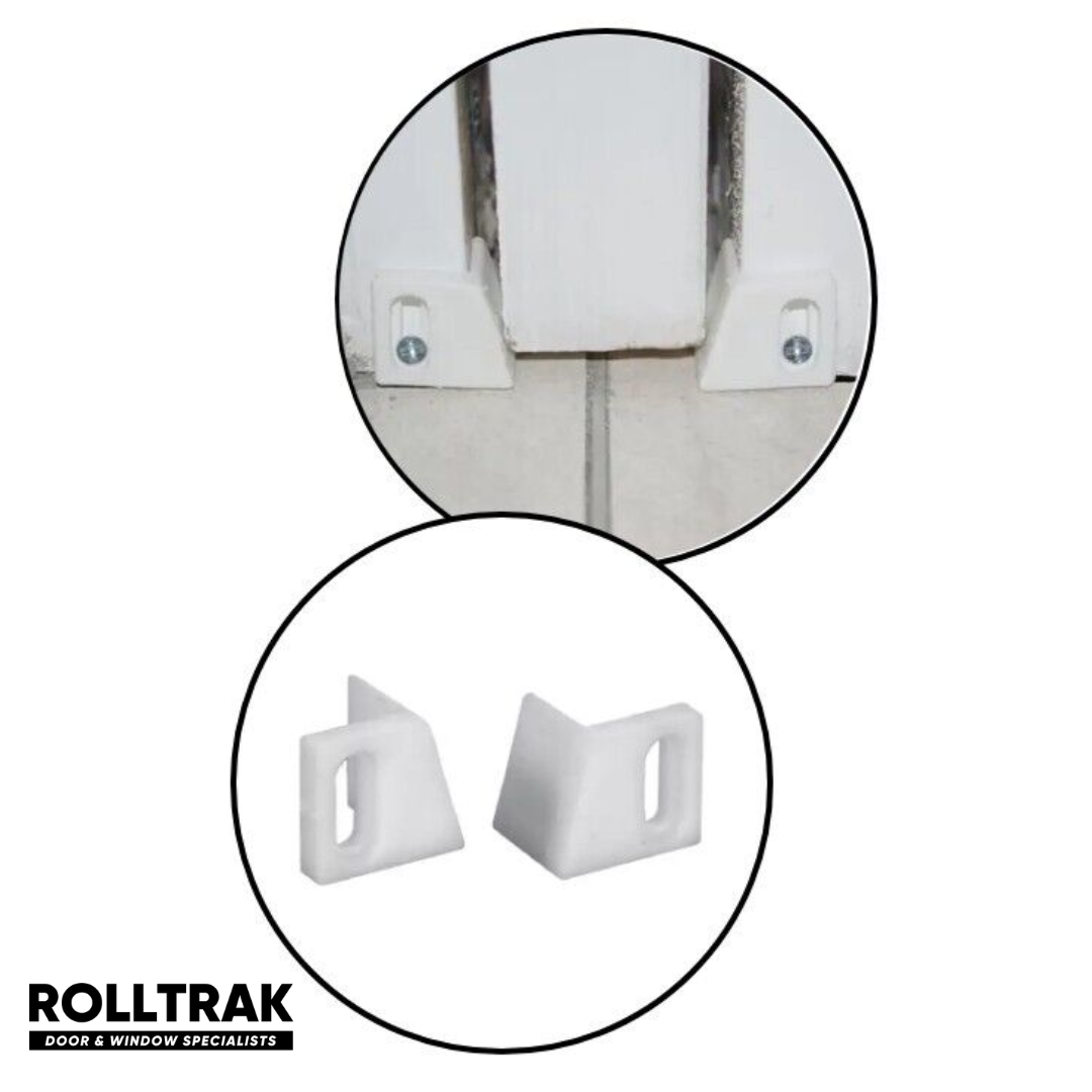 Rolltrak Cavity Sliding Door Guide Track Nylon Finish Adjustable 2 Pack